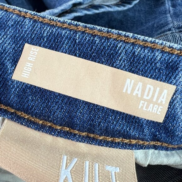 Kut From The Kloth Jeans Women's 31x30* Nadia Flare High Rise Blue Denim Tag 8 - Picture 8 of 16
